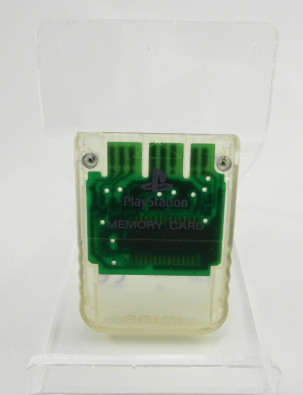 Playstation 1 Memory Card 1MB (Original) - Crystal Clear
